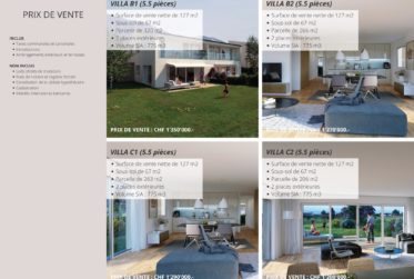 Projet de 4 villas jumelles de 5.5 pièces