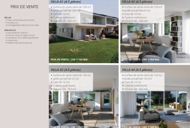 Projet de 4 villas mitoyennes de 4.5 pièces