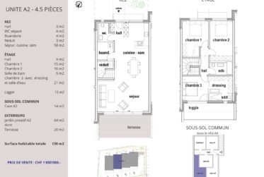 Projet de 4 villas mitoyennes de 4.5 pièces