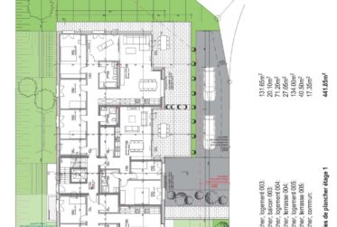 Appartement neuf de 3 pièces avec grande terrasse