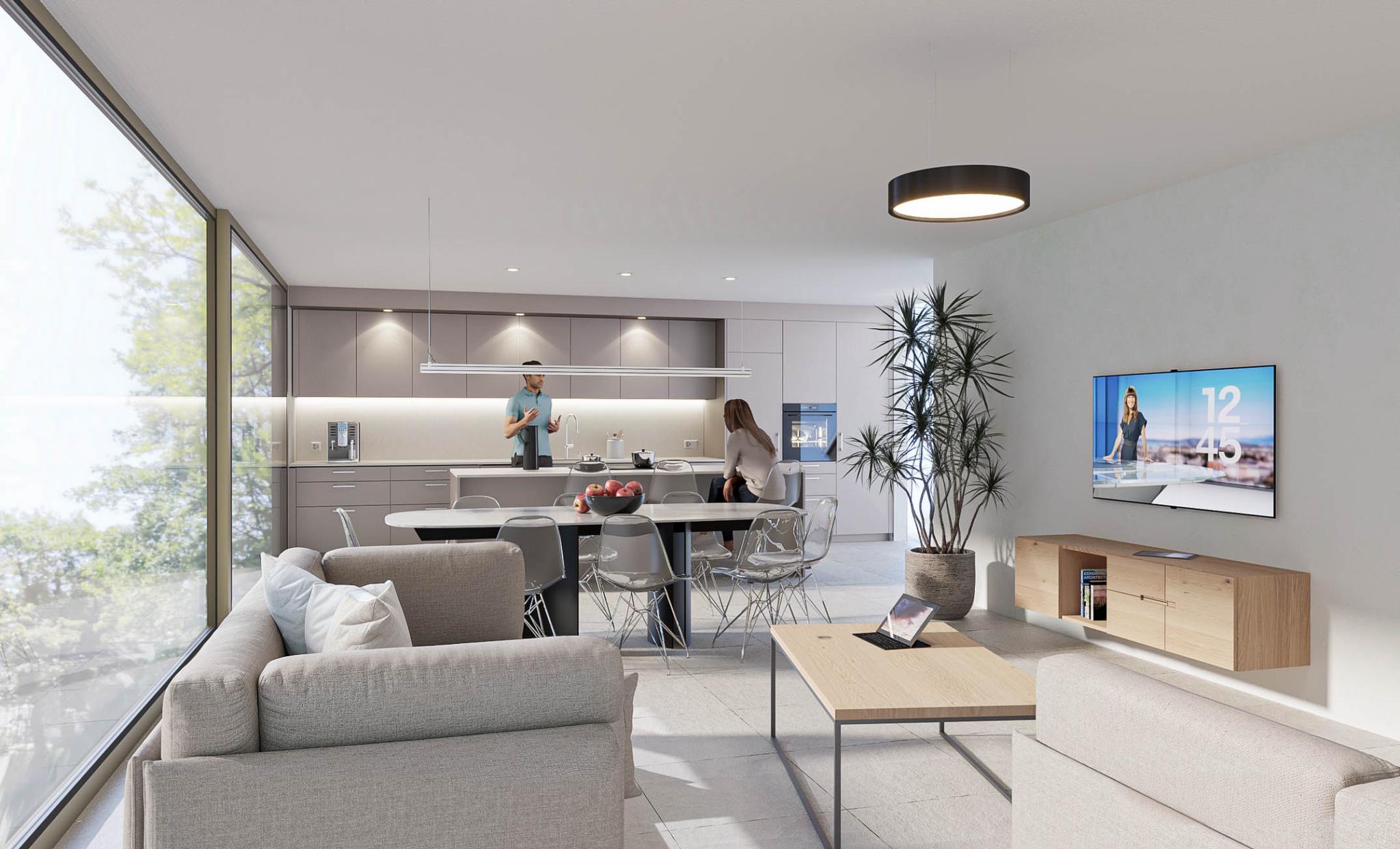 Attique neuf de 5.5 pièces avec terrasse de 40 m2